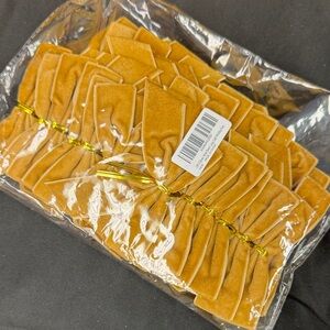 Gold Velvet Party Favor Ribbons on gold foil twist ties all new bows 28 pieces